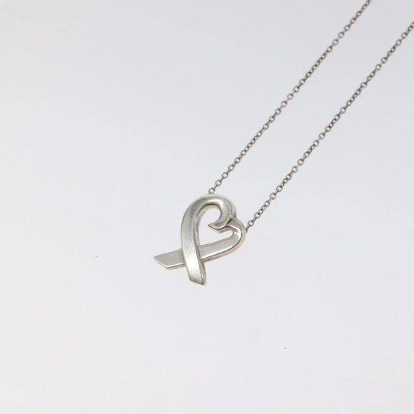 TIFFANY & Co. Loving Heart Necklace Ag925 Silver Auth 122404 - Picture 8 of 11